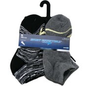 Wholesale - 10pk KIDS BLK SPORT ESSENTIALS RANDOM KNIT HC QTR SOCKS SIZE 6-8, UPC: 193159198992